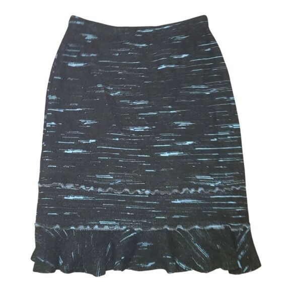 Andria Lieu Textured Pull On Ruffle Bottom Pencil Skirt - Picture 1 of 7